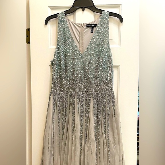 NWT Aidan Mattox Beaded Gown - Picture 2 of 4